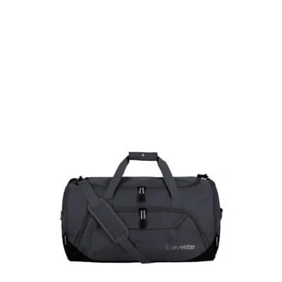 Imagen de travelite Bolsa de Viaje Grande Talla L, Serie Equipaje Kick Off: práctica para Vacaciones y Deportes, 60 cm, 73 litros, Gris (D&#039;anthrazit), L (60 cm/73 litros)