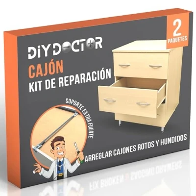 Imagen de DIY Doctor 2x Pack Kit de reparación cajones Repara los madera combados en minutos reparador