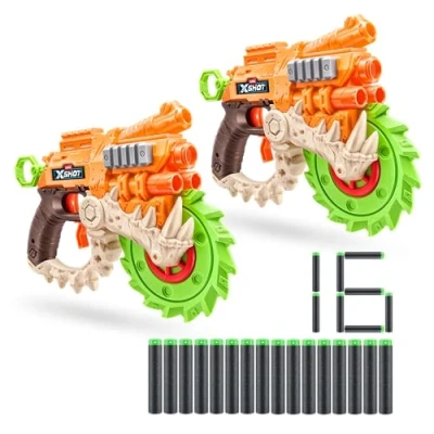 Imagen de XSHOT Insanity HorrorFire Reaper X Paquete Doble de ZURU con 16 Dardos, Dardos tecnología Air Pocket y Almacenamiento Juguete al Aire Libre para niños niñas, Adolescentes Adultos.