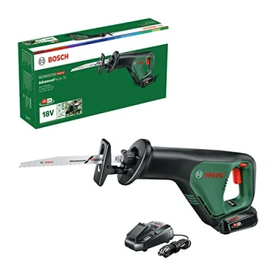 Imagen de Bosch Home and Garden sierra sable a batería AdvancedRecip 18 (1 2,5Ah, sistema de V, en caja) Forrest Green