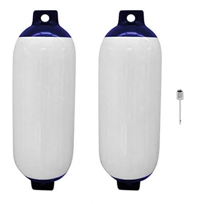 Imagen de JUATIE 2 Piezas Guardabarros Inflable para Barcos, PVC Barcos,Guardabarros para, ProteccióN, Parachoques Acanalado, Accesorios Barcos