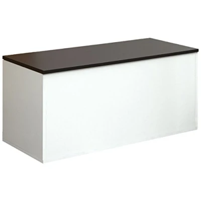 Imagen de TEMAHOME Zapatero de Banco Contemporáneo Blanco/Negro, 89 x 39.2 43.2 cm, 4007A2176A00