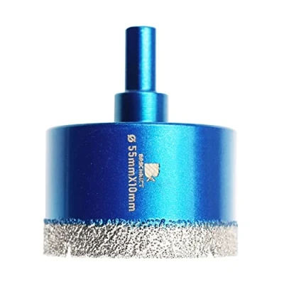 Imagen de Broca de Diamante 55mm BRSCHNITT Sierra Perforadora Vástago Triangular Porcelana Ceramica Azulejo Granito Mármol