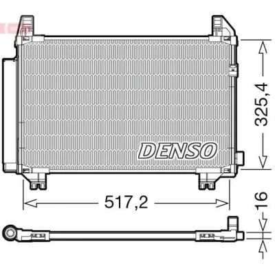 Imagen de DENSO DCN50107 Condensador con secador 498x325x16 R 134 a TOYOTA: Auris Hatchback, Yaris II Hatchback