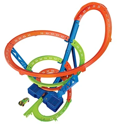 Imagen de Hot Wheels Action Twist sacacorchos Pista para Coches de Juguete, Incluye 1 vehículo, +4 años (Mattel HMX41)