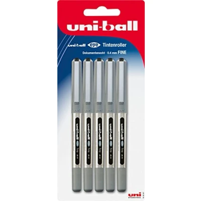 Imagen de Faber Castell Uni Ball Eye Rotulador de bola (5 unidades, trazo 0.4 mm), color negro