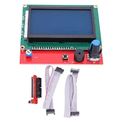 Imagen de Plyisty Placa controladora de Pantalla Inteligente gráfica LCD 12864, Impresora 3D, con Cable, para 3D RAMPS 1.4 RepRap