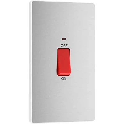 Imagen de BG Electrical Evolve Interruptor rectangular de doble polo con indicador alimentación LED