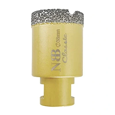 Imagen de NBB Broca de diamante con M14, tipo dorado clásico, corona para taladrar en seco y húmedo porcelana dura, cerámica, baldosas, granito, mármol, azulejo, Amoladora Angular (1, 38mm)