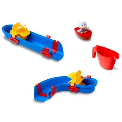 Imagen de AquaPlay Sploshy Cascade Juguete de Agua para niños a Partir 1,5 años, con tobogán y Barco, Incluye ventosas bañera, etc.