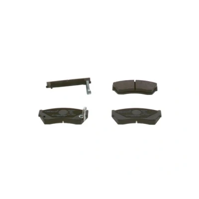 Imagen de BOSCH 0 986 493 340 Juego de pastillas freno Low Metallic con avisador acústico desgaste Chapa antichirridos SUZUKI: SWIFT 2, Cappucсino