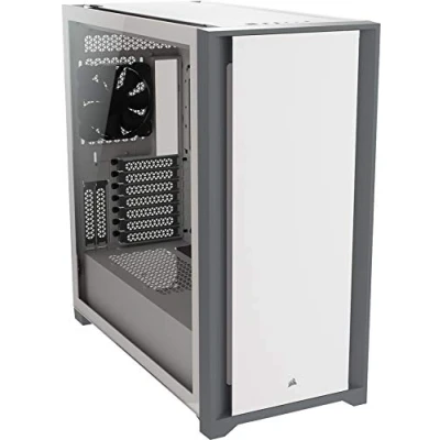 Imagen de Corsair 5000D Chasis para PC ATX Semitorre con Cristal Templado (Panel Frontal de Acero Sólido, Sistema Gestión del Cableado RapidRoute, Dos Ventiladores 120 mm) Color Blanco