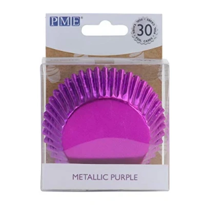 Imagen de PME BC814 Cápsulas Metálicas para Cupcakes Púrpuras, Paquete de 30, Paper