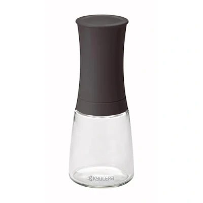 Imagen de molinillo de semillas Kyocera con cerámica, ajustable grueso a fino, recipiente vidrio, marrón, CM 20C SF