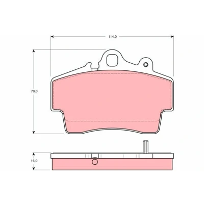 Imagen de TRW GDB1394 Juego de pastillas freno preparado para indicador desgaste PORSCHE: 911 Coupé, Boxster