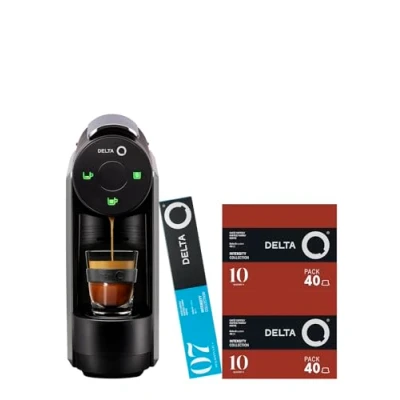 Imagen de Delta Q Cafetera de Cápsulas MiniQool Color Gris 19 Bares Presión Capacidad 0,6 L Incluye 80 Intensidad 10 y Descafeinado