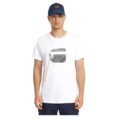 Imagen de G STAR Finger Print Burger R T Camiseta, Blanco White D26041 c506 110, M Hombres