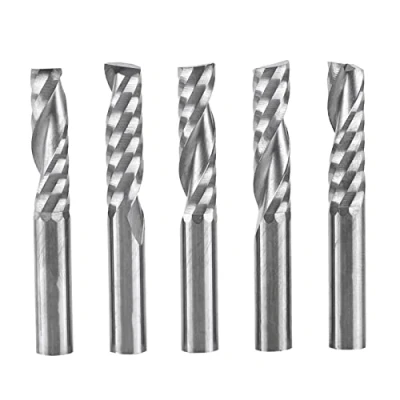 Imagen de 5unids 6mm Vstago Carburo de Tungsteno Sola Flauta End Mills CNC Router Fresado Bits para Madera Aluminio Acero cortar acrílico PVC