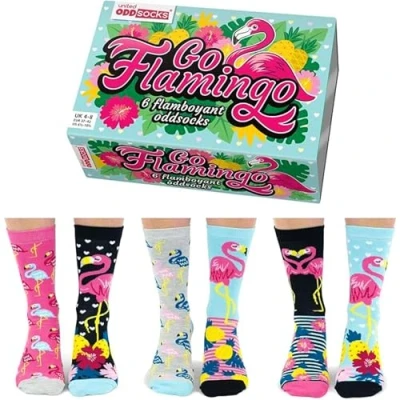 Imagen de Go Flamingo United Odddsocks Caja de 6 calcetines para mujer, 37 42 EU
