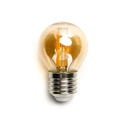 Imagen de bombilla de filamento LED vintage 4 W E27, retro, iluminación Mini G45, 2200 K, blanco cálido