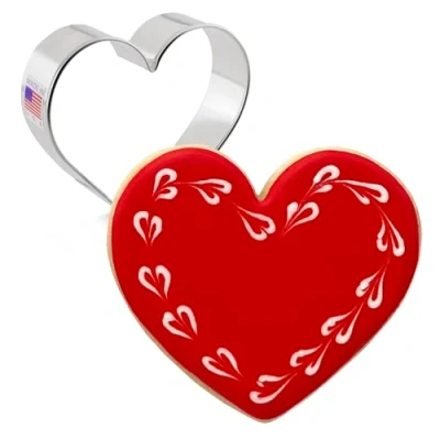 Imagen de Ann Clark Cookie Cutters Cortador de galletas corazón 8,3 cm Acero fabricado en EE. UU.