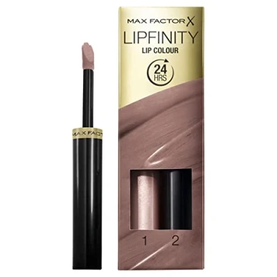 Imagen de Max Factor LipFinity Lip Colour Lipstick Pintalabios, Tono 335 Just In Love Paso 1: 2.3ml 2: 1.9g