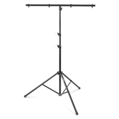 Imagen de Beamz LS25T Soporte para Efectos de iluminación, trípode metálico con diámetro 22mm, Altura 120/275 cm, Longitud la Barra en T 95 cm 4 Puntos Agarre, Peso Carga máximo 25 Kg, Negro