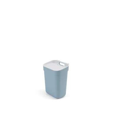 Imagen de CURVER Ready To Collect 10L Cubo de Basura clasificación 10 l, Ideal para Debajo del Fregadero, con Soporte Pared o Puerta, Cocina, Cuarto baño, lavadero, 100% Reciclado, Color Azul