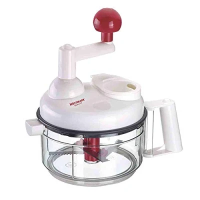 Imagen de Westmark Procesador manual de alimentos, 9 en 1: cortadora, ralladora, escofina, prensa cítricos, batidora, separador yema huevo, Incl. 11 accesorios, 97142260