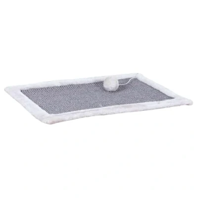 Imagen de Trixie Alfombrilla Rascadora, Borde de Felpa, 55 x 35 cm, Gris, Gato
