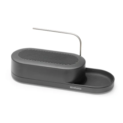 Imagen de Brabantia Organizador fregadero SinkStyle con diseño compacto para esponjas y cepillo platos Bandeja goteo flujo aire, antideslizante revestimiento silicon Mineral Infinite Grey