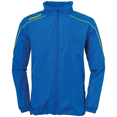 Imagen de Uhlsport Stream 22 All Weather Jacket Chaqueta Con Capucha Oculta En El Cuello Alto, Unisex niños, Black/White, 128