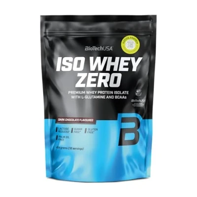 Imagen de BioTechUSA Iso Whey Zero Premium Protein Isolate Grass Fed Enzyme Free Sugar and Gluten free, 454 g, Chocolate Negro