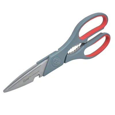 Imagen de Tijera de titanio multiuso 18052, color gris y rojo, 20,9 cm, Clauss
