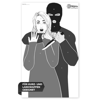 Imagen de Dianas Grandes Hostage Target / 53 x 84 cm/Papel 120 g/m² (40 Unidades)