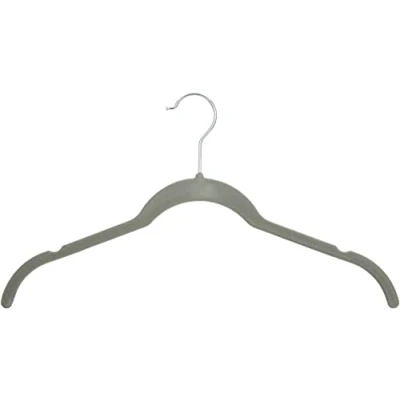 Imagen de Amazon Basics Perchas de terciopelo para camisas/vestidos Paquete 30, Gris
