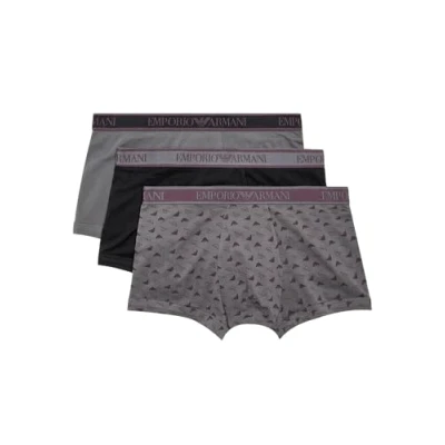 Imagen de Emporio Armani Core Logoband 3 Pack Trunk Bañador, Nero/ST MAGN/Magnete, XXL de los Hombres