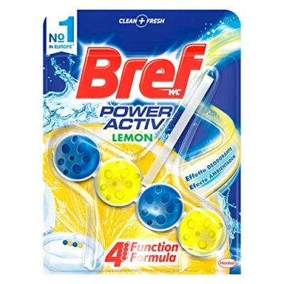 Imagen de Bref Power Activ Duplo Limón Cesta WC Paquete de 2 x 50 gr Total: 100