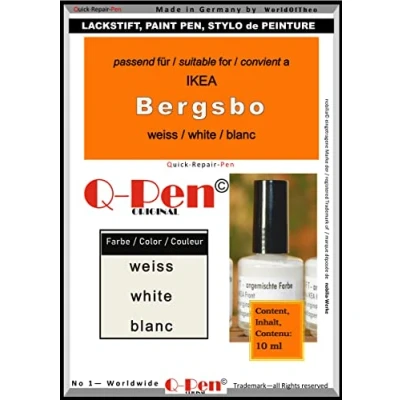 Imagen de Q Pen Original Lápiz de retoque para IKEA Bergsbo White Touch Up Paint by