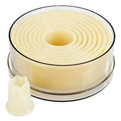 Imagen de Thermohauser 8300017399 Juego de cortadores Galletas (Nailon, Redondos y ondulados, diámetro: 2,0 10,0 cm, 9 Piezas), Plástico