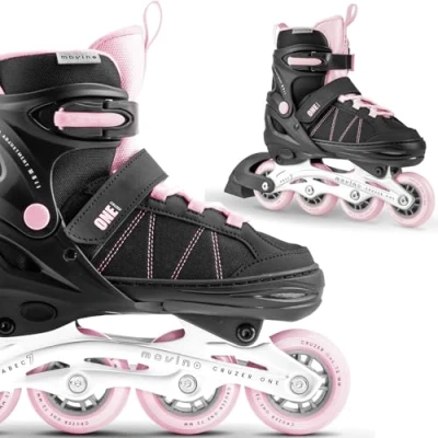 Imagen de Movino Patines en línea Cruzer One Ajustables para Mujer y niño niños Adultos con Ruedas Grandes de 72 mm