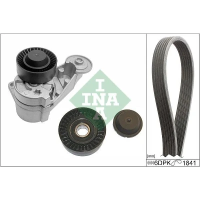 Imagen de INA 529 0480 10 Juego de correas trapeciales poli V Revisar/sustituir poleas libres del alternador VOLVO: S60 I, XC70 I Cross Country, XC90