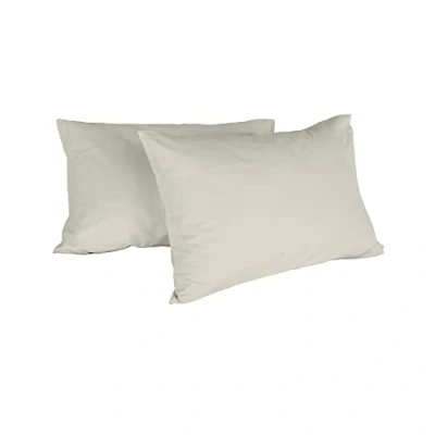 Imagen de Italian Bed Linen Pareja de Fundas Almohada MAX Color, Algodón, Crema, 52x82cm, 2