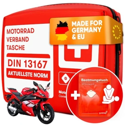 Imagen de PURAHELP Botiquin Moto Kit Emergencia Cumple con la Norma DIN 13167 Supervivencia