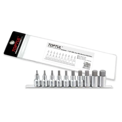 Imagen de Juego de llaves vaso 1/2&quot;. TOPTUL 1/2 &quot; 10Stk T20 T25 T27 T30 T40 T45 T50 T55 T60 T70