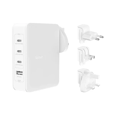 Imagen de Cargador De Pared Belkin Boostcharge Pro Usb Gan 140w Con 4 Puertos Blanco