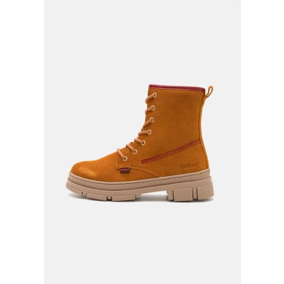Imagen de Kickers GOJI Botines con cordones para niños, Talla: 38, Camel rouge Zapatos