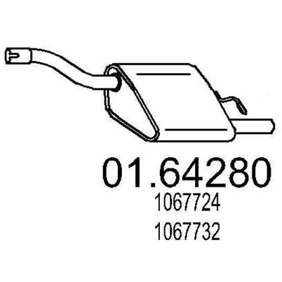 Imagen de MTS 01.64280 Silenciador trasero 700 FORD: Focus Mk1 Hatchback