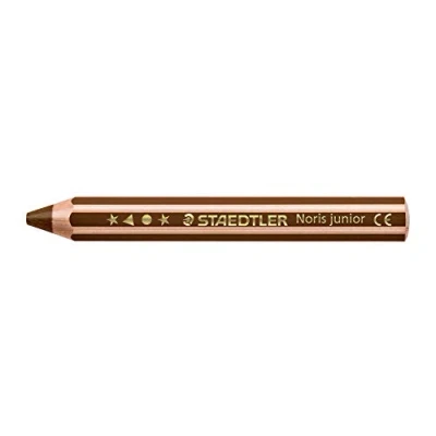 Imagen de STAEDTLER Noris Junior 140 76 Lápiz de colores (3 en 1, 6 unidades), color marrón