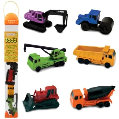 Imagen de Safari Ltd. 6 Figuras en Miniatura de Vehículos Construcción Enseñanza No Tóxicos y Libres BPA Adecuados para Edades 3 años adelante